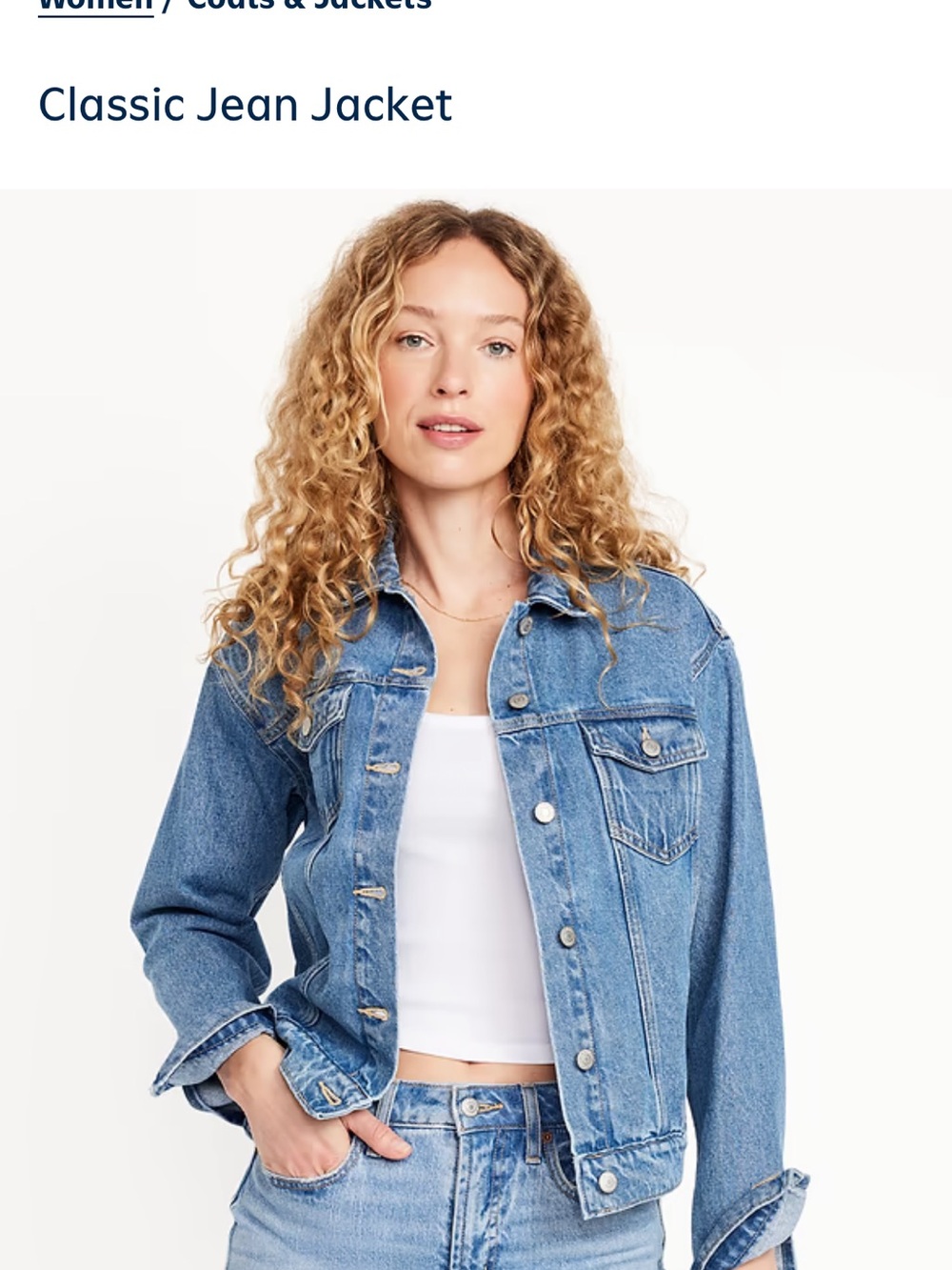 Old Navy Medium Blue Classic Jean Jacket